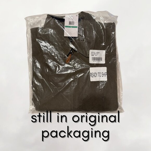 NWT - London Fog Auburn Light Weight H20-Resistant Zip Front Golf Jacket - Olive - Picture 5 of 5